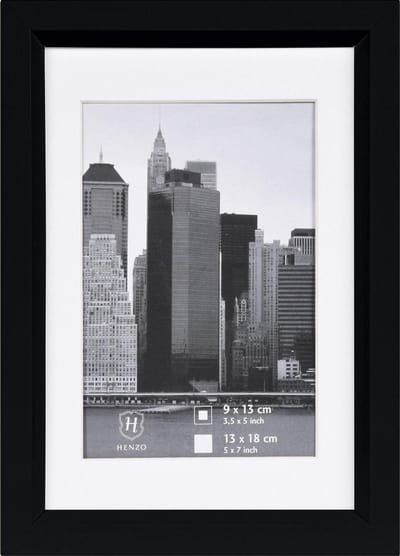Fotolijst - Henzo - Metallica - Fotomaat 13x18 cm - Zwart