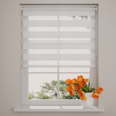 DTCH® Duo rolgordijn - Pure Mini - Lichtdoorlatend - Wit - 60 x 150 cm - rolgordijn zonder boren