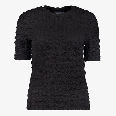 TwoDay dames structuur top zwart - Maat S