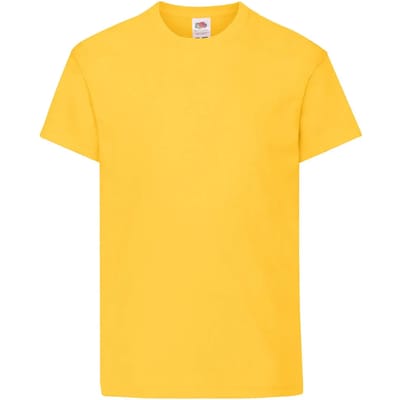 Fruit of the Loom T-shirt Kinderen maat 104 (3-4) 100% Katoen 5 stuks (Sunflower)