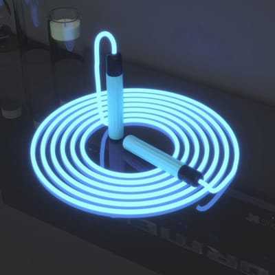 Verstelbare Springtouw voor Volwassenen, 280 cm, LED Verlichting, Antislip Handvatten voor Fitness en Intervaltraining