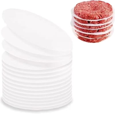 Famanu – Hamburgerperspapier 1000 vellen Ø11 cm, antiaanbak wit bakpapier voor hamburgers en patties