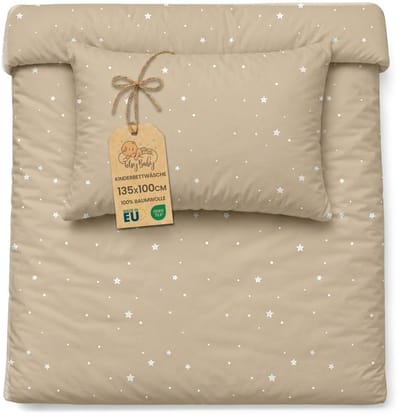 Dekbedovertrek voor ledikant baby 100x135 cm - Katoen dekbedhoes voor kind bed Set Dekbedzak 100 x 135 cm En Kussensloop 60 x 40 cm Oeko-Tex