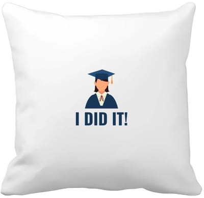Akyol - i did it! Kussen hoes - Geslaagd - iemand die is geslaagd - gelukt - gefeliciteerd - examen - school - diploma gehaald - cadeau - kado - geschenk - gift - 40 bij 40 cm