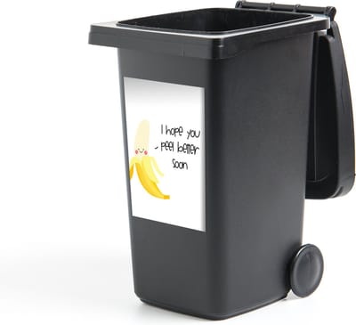 Container sticker Sterkte - Quote - Banaan - Humor - 40x60 cm - Kliko sticker