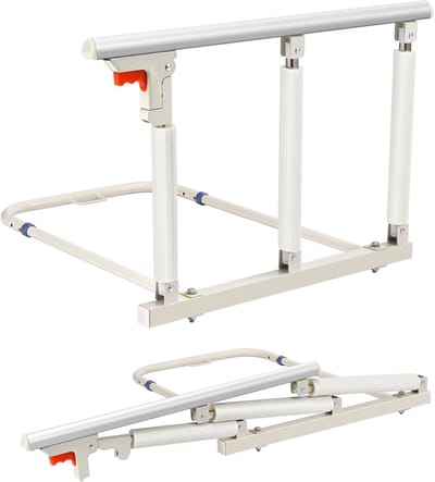 Bedhek - Valbeveiliging Bed - Veiligheid in Bed - Inklapbaar Ontwerp - 56.5 cm Lengte - Wit