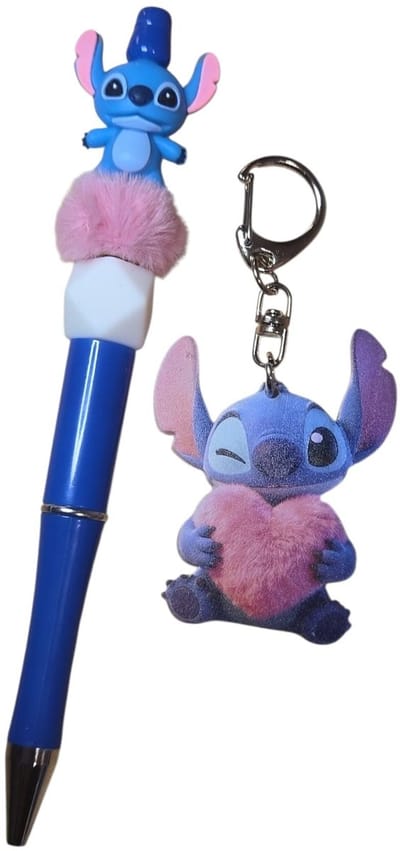 stitch pen met 2d sleutelhanger