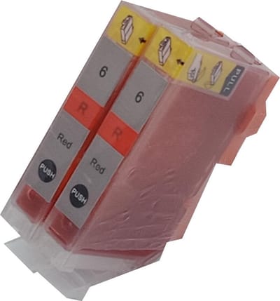 KATRIZ® huismerk inkt Canon BCI-6 Rood | voor Canon Pixma Pro 9000/Pixma Pro 9000 Mark II | 2 stuks