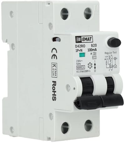 EMAT aardlekautomaat B20 1P+N 100mA Type A (85006416)