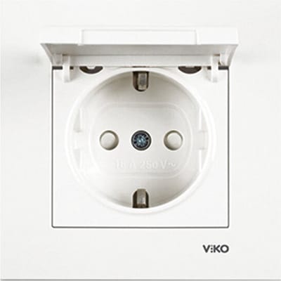 Panasonic Viko-Stopcontact-Inbouw-Compleet-Kinderbeveliging-Met Deksel