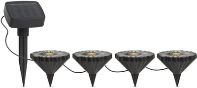 Solar LED Tuinverlichting Met Bloemen – RGB – 4 LED’s – 360 Cm – Op Zonne-Energie – Automatisch Aan Bij Schemer – Decoratieve Buitenverlichting Voor Tuin, Balkon En Terras [11732]