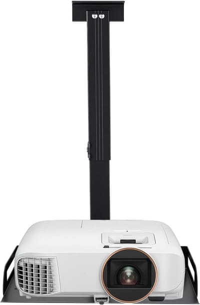 Projector Beugel - Plafondhouder Uittrekbaar - Thuisbioscoop Kantoor - Verstelbare Lengte - 335-56cm - Zwart