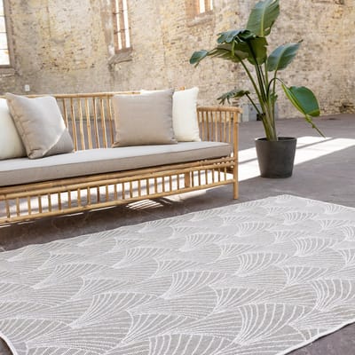 Buitenkleed Deco bruin/grijs dubbelzijdig - 160 x 230 cm - (M)