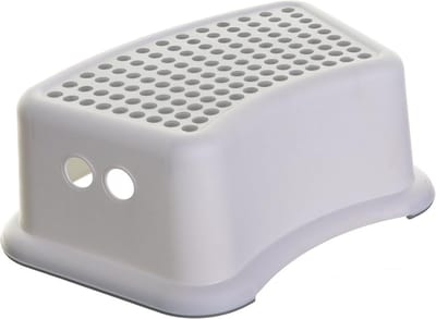 Multifunctionele kinderopstapkruk met anti-slip basis - wit/grijs