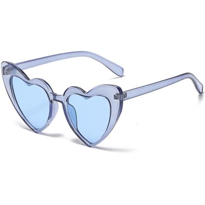 Lunettes de soleil en forme de cœur pour femmes Marque de luxe Oeil de chat Rétro Amour Surdimensionnées Black Red Lunettes de soleil pour femmes Other