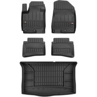 Frogum ProLine - Mattenset & Kofferbakmat - Hyundai i20 II Hatchback (2014-2020) - Pasvorm - Zwart