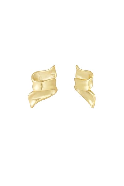 Bijoutheek Oorknoppen Swirly Slide Goud