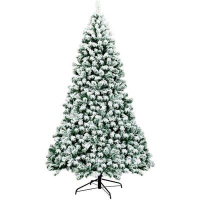 Coast Besneeuwde Kunstkerstboom Wit/Groen – 225 cm – 1346 Takpunten met Metalen Standaard