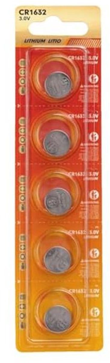 CR1632 Lithium Knoopcellen - 5 stuks, Lekvrij, Milieuvriendelijk, Lange Levensduur
