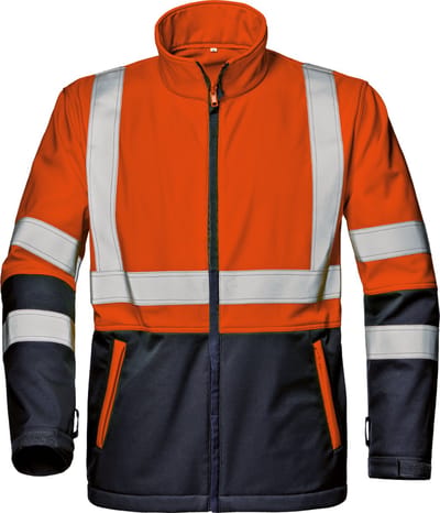 SIR SAFETY MICROLINES COMPLEX Hi Vis Reflecterend Softshell Werkjas HEREN Veiligheidsjas Oranje Blauw - Vlamvertragend - Antistatisch - Reflecterende Band
