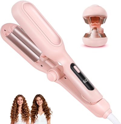 Krultang - Eieren Krul Styler - Watergolf - Grote Golf - Negatief Ionen - 3 Standen - Roze - 220V - 42W - Haarstyling