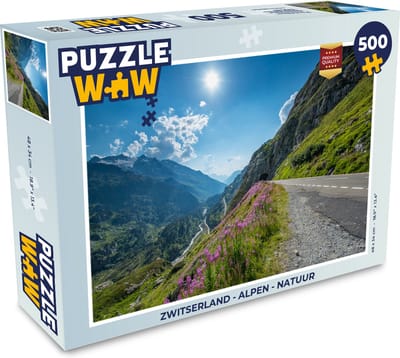 Puzzel Zwitserland - Alpen - Natuur - Legpuzzel - Puzzel 500 stukjes