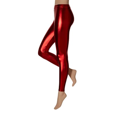 Apollo - Party legging latex - Feest legging latex - rood - Maat l/xl - Latex legging - Legging carnaval - Legging maat l/xl - Latex legging vrouwen - Legging