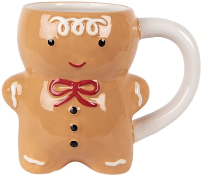 Clayre & Eef Mok Gingerbread man 300 ml Bruin Keramiek