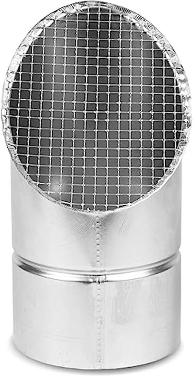Ronde 4 Inch Ventilatierooster met Stalen Scherm - Ideaal voor Buitenluchtafvoer
