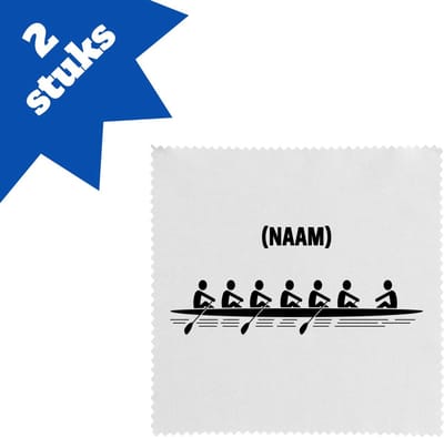 Akyol - roeien met eigen naam brillendoekjes - Sport - roeiers - sport - 17,8 bij 17,8 cm - 2 stuks