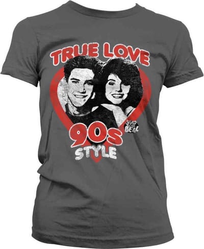 Saved By The Bell Dames Tshirt -S- True Love 90's Style Grijs