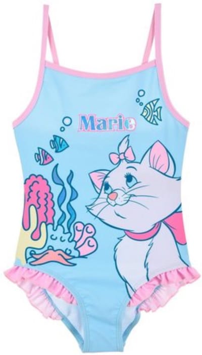 Disney Aristocats Badpak - Marie - Lichtblauw/Roze - Maat 98 (3 jaar)
