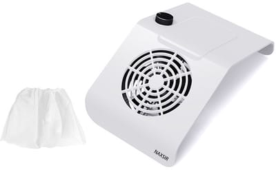 NAXSIR Nagelstofzuiger voor Manicure & Pedicure - Sterke Zuigkracht, Uitschuifbaar Filter, Laag Geluid - Tafelmodel Nagel Stofafzuiger