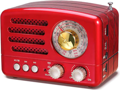 Draagbare Radio met Batterijvoeding en Instelknop - AM/FM Radiostation voor Onderweg - Handige Draagbare Ontvanger - Ideaal voor Reizen, Kamperen en Buitengebruik