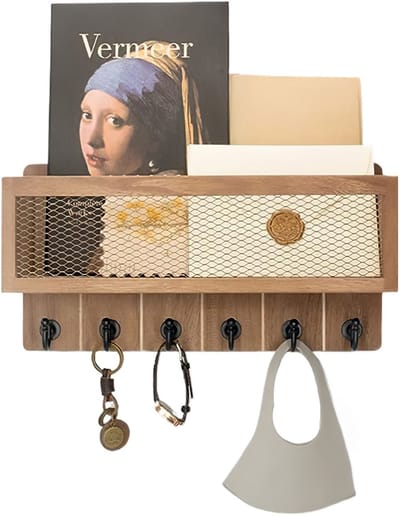 Wandplank Houten Muurplank - Wand Opbergplank - Decoratieve Houten Wandplank - Massief Hout - Schroefbevestiging - Naturel Houtkleur