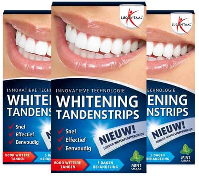 Lucovitaal Whitening Tandenstrips - 3 x 5 sets - Voordeelverpakking