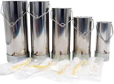 Watermonster verzamelaar - Scoop sampler - Milieu testen - Versterkt roestvrij staal - 5 Liter - Zilver