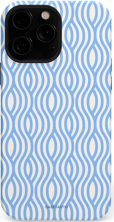 Casetastic Hoesje Geschikt voor Apple iPhone 13 Pro Magsafe - Stijlvolle Beschermende Duo-layer Case - Zeegolf Patroon