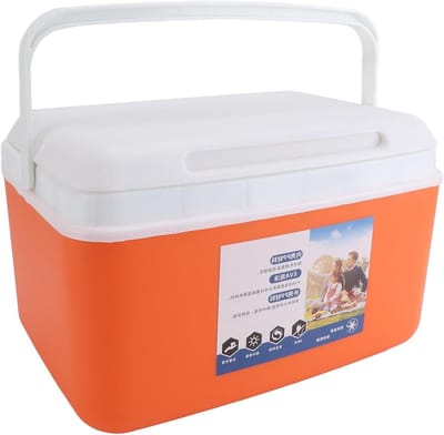 Geïsoleerde Koelbox - Picknickkoeler Kampeerkoeler - Buitenactiviteiten - Efficiënte Warm Koude Isolatie - 8L - Oranje