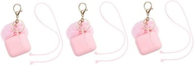 Oortelefoonhoes Set - Beschermhoesjes - Oortjes Opbergen - Met Sleutelhanger - 3 Sets - Roze