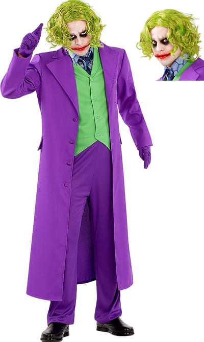 FUNIDELIA Joker Kostuum met pruik voor mannen - The Dark Knight - Maat: XXL