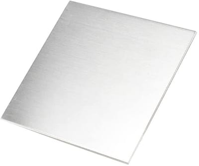 Roestvrij Stalen Plaat - Metalen Plaat Stuk - Doe-het-zelf Projecten - Geborstelde Afwerking - 100x100mm 1.5mm - Zilver