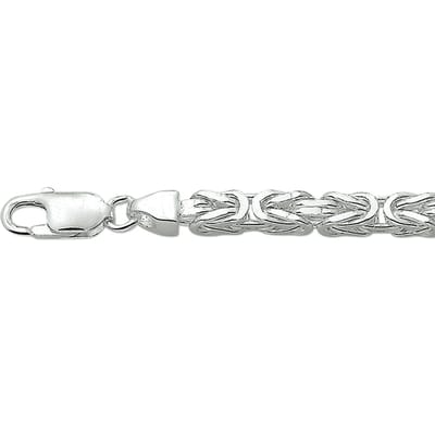 Juwelier Emo - Vierkante Koningsarmband 925 Gerhodineerd 3.0mm breed - 19cm