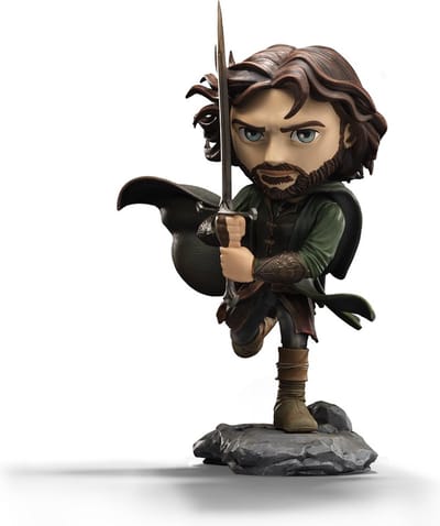 Iron Studios - MiniCo - In de ban van de ring - Aragorn Standbeeld 17cm