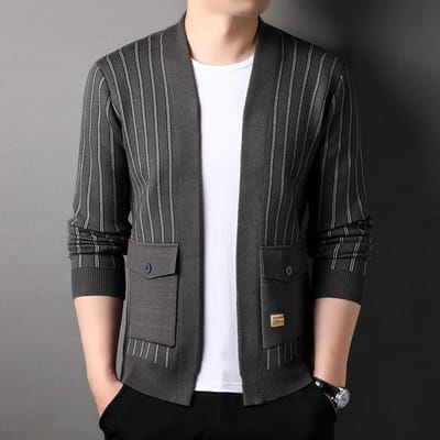 Cardigan Mannen Gebreide Trui Koreaanse Versie Trend Casual Bovenkleding Trui Jeugd Mode Trui Jas Top Herfst 4XL