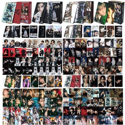 Dailygoods- Fotokaarten 4 stuks - K-pop Merch - Stray Cadeau - 5,5 cm x 8,5 cm - Exclusieve Stijlen - Geschikt voor Fotokaartenmap - Kpop Fotokaarten
