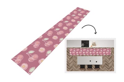 Keukenloper - Loper keuken - Design - Kers - Patroon - 300x50 cm - Keukenloper vinyl