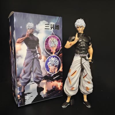 22cm Jujutsu Kaisen Gojo Satoru Anime Figuren Met 3 Verwisselbare Hoofden Model Trendy Speelgoed Bureaublad Decoratie Cadeau Verzamelaar