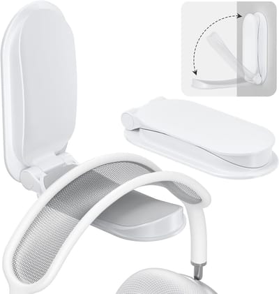 Vouwbare Hoofdtelefoonstandaard voor Onder Bureau, 2 Stuks Zelfklevende Hoofdtelefoonhaken, Wandmontage Oordopjesclip voor Gaming en AirPods Max - Wit