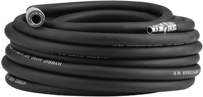 Dailygoods- Persluchtslang 15 m - Binnendiameter 9,5 mm - Buitendiameter 15 mm - Werkdruk 20 bar - Rubber - Europese snelaansluiting - Pneumatische Slang